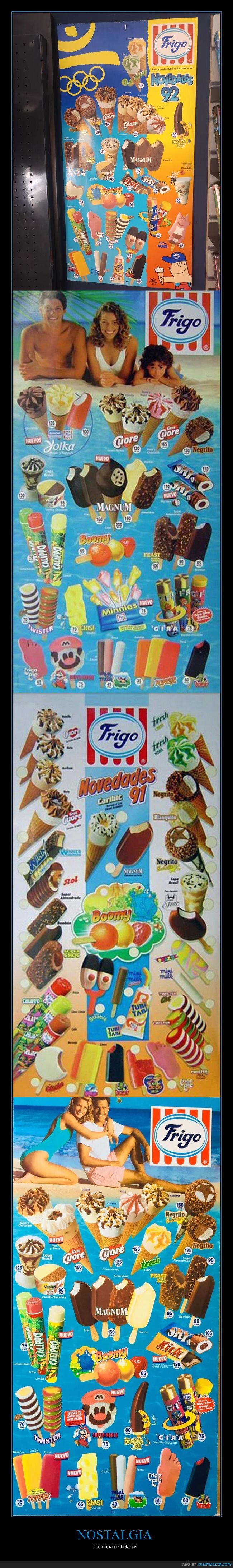 nostalgia,Frigo,a&ntilde;os90,helados,infancia
