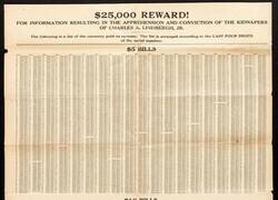 Enlace a Una lista de los números de serie de los billetes que los Lindbergh pagaron el 2 de abril de 1932 como rescate por el secuestro de su hijo