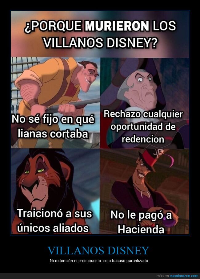 villanos,Disney,fracaso,redenci&oacute;n,Hacienda