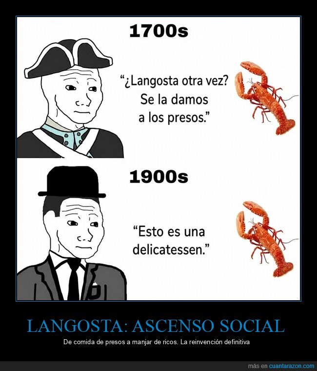 langosta,clasismo,historia,lujo,evoluci&oacute;n
