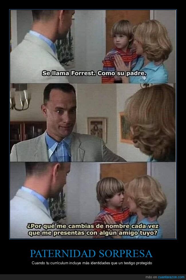 paternidad,identidad,presentaciones,confusi&oacute;n,Forrest