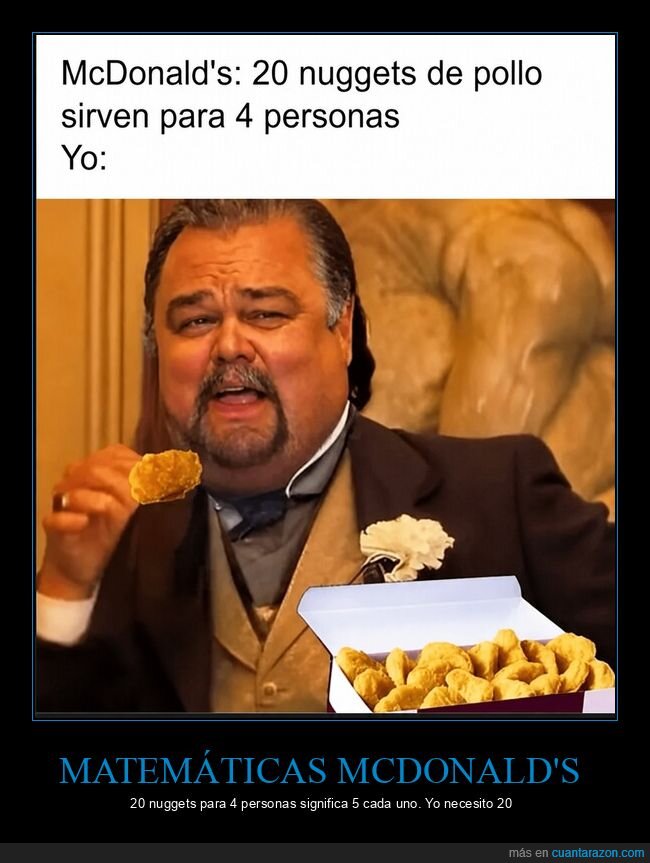 McDonald's,nuggets,cantidad,apetito,hambrienta
