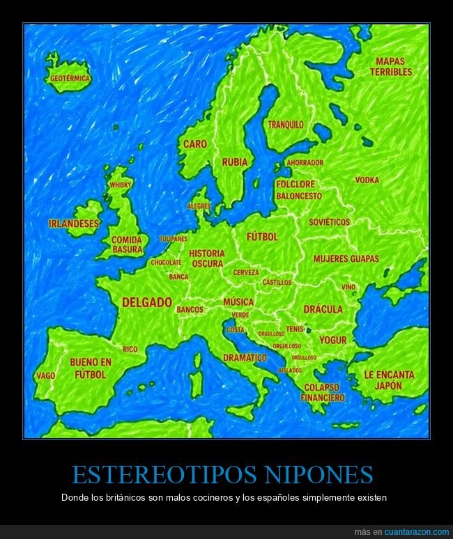 estereotipos,geograf&iacute;a,Europa,Jap&oacute;n,cultural