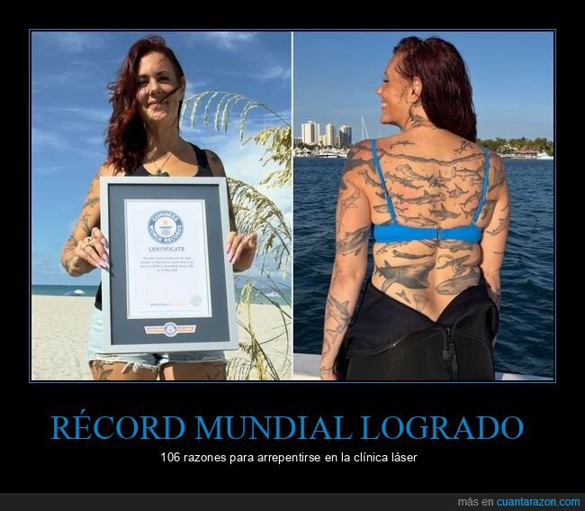 tatuajes,r&eacute;cord,Maine,tiburones,obsesi&oacute;n