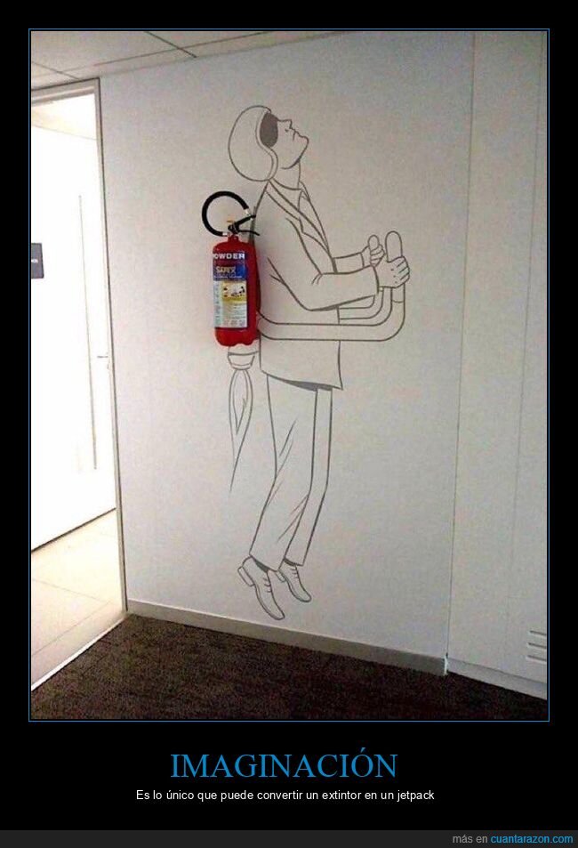 extintor,pared,vuelo,absurdo,decoraci&oacute;n