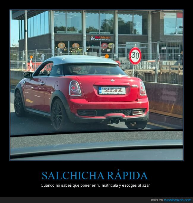 matricula,belgica,salchicha,velocidad,coche
