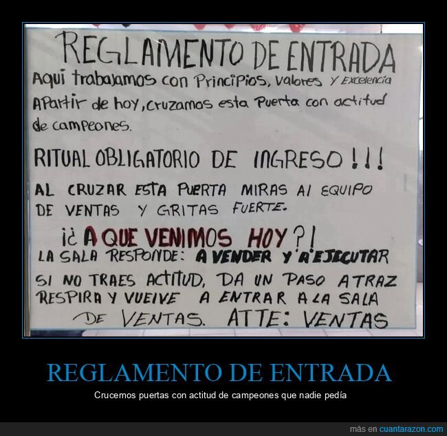 reglamento,ventas,motivaci&oacute;n,oficina,actitud