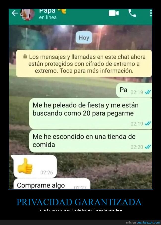 pap&aacute;,fiesta,escapada,complicidad,WhatsApp