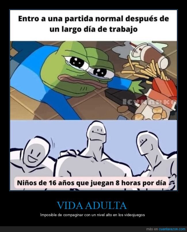 gaming,cansancio,competitivo,noobs,desigualdad