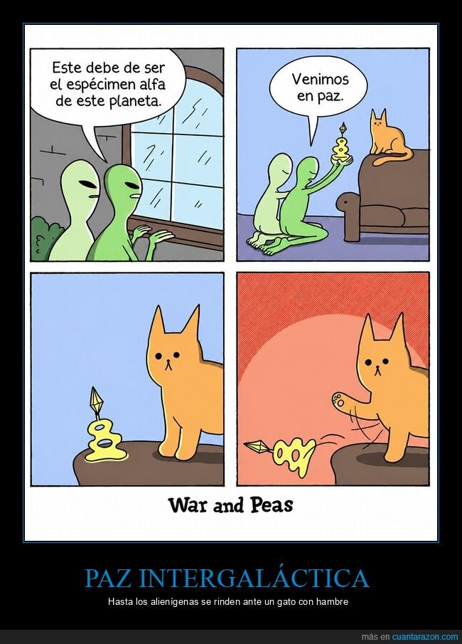 gatos,alien&iacute;genas,paz,guerra,dominio