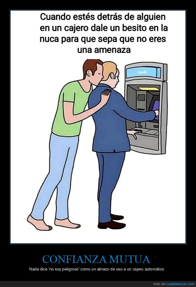 cajero,confianza,inc&oacute;modo,banco,paranoia