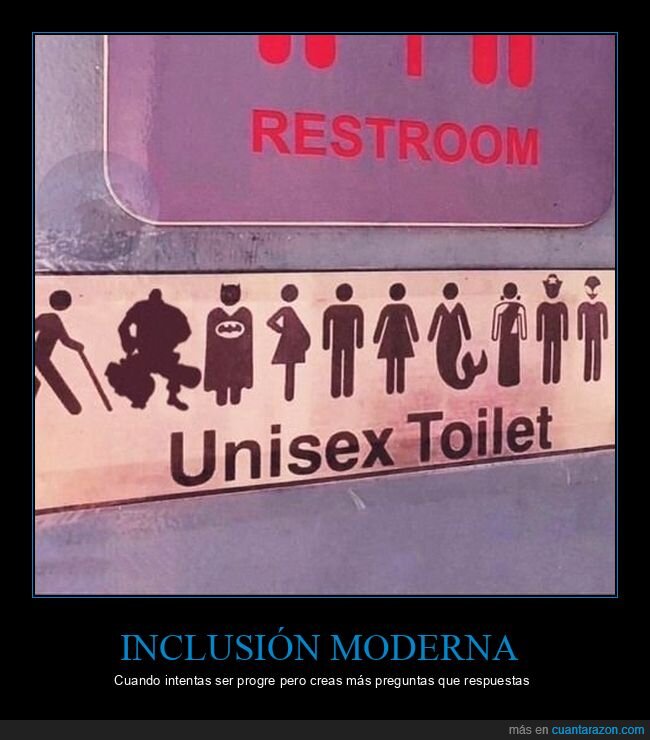 ba&ntilde;o,identidad,inclusi&oacute;n,confusi&oacute;n,se&ntilde;al&eacute;tica