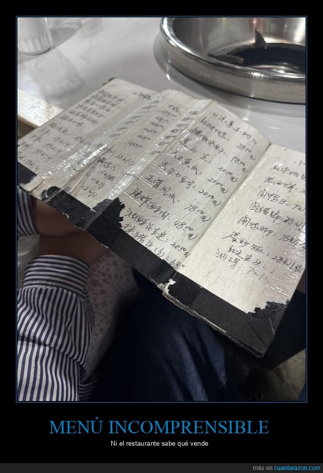 men&uacute;,restaurante,caligraf&iacute;a,ilegible,sorpresa