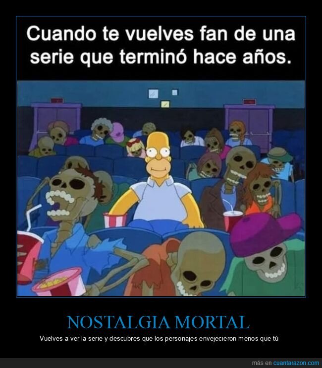 nostalgia,series,envejecimiento,tiempo,Simpsons
