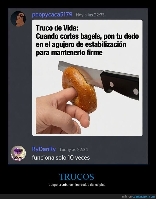 bagel,cuchillo,accidente,cocina,vida