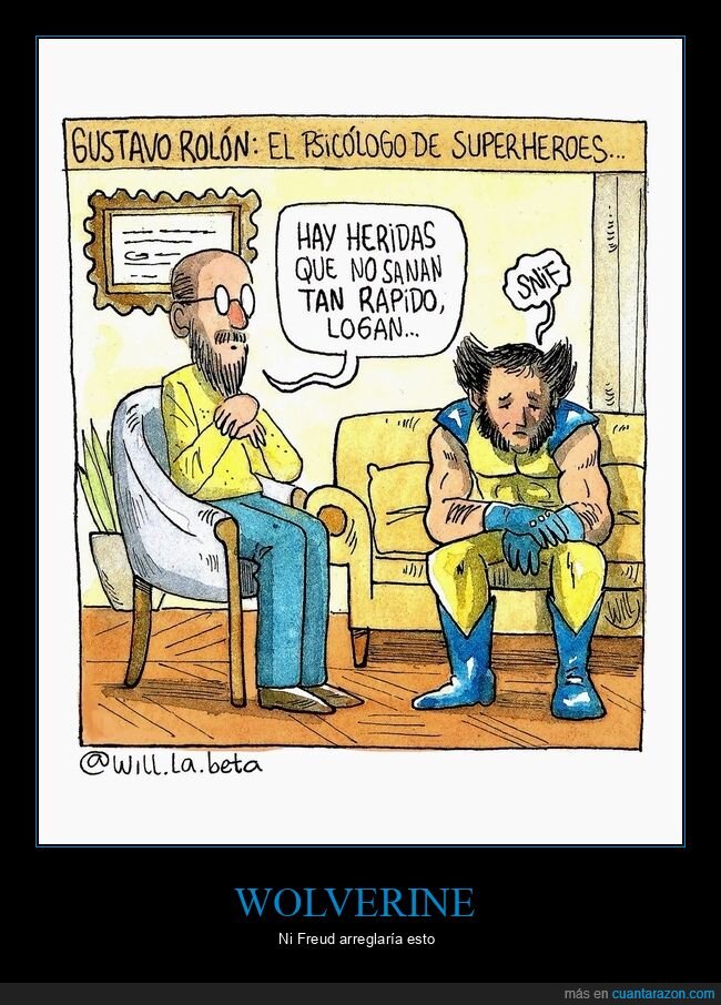 lobezno,wolverine,Superh&eacute;roes,Terapia,Fracaso,Psicolog&iacute;a,Desastre