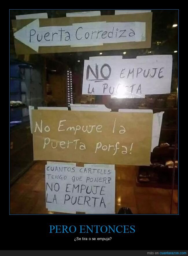 puerta,confusi&oacute;n,se&ntilde;alizaci&oacute;n,absurdo,caos