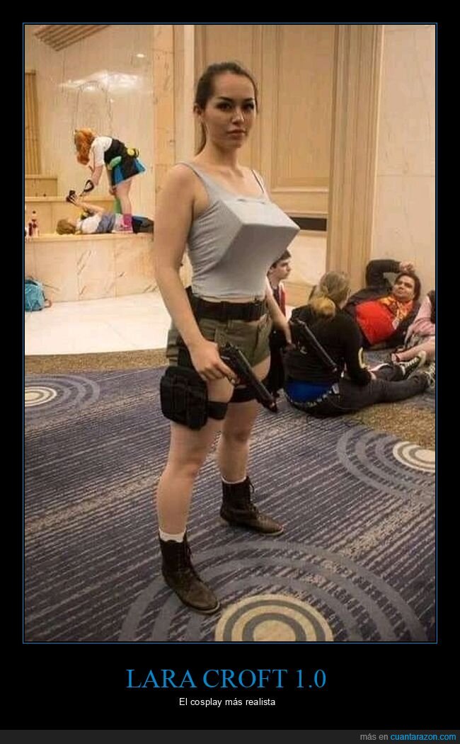 cosplay,convenci&oacute;n,disfraz,Tomb Raider,caos