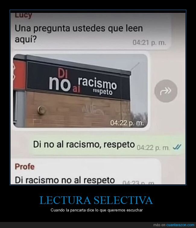 lectura,malinterpretaci&oacute;n,pancarta,confusi&oacute;n,respeto