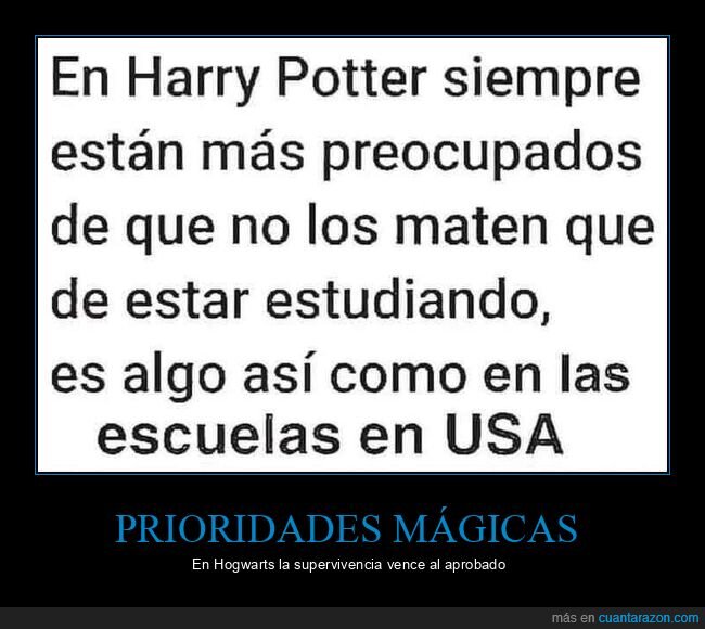 HarryPotter,educaci&oacute;n,supervivencia,prioridades,USA
