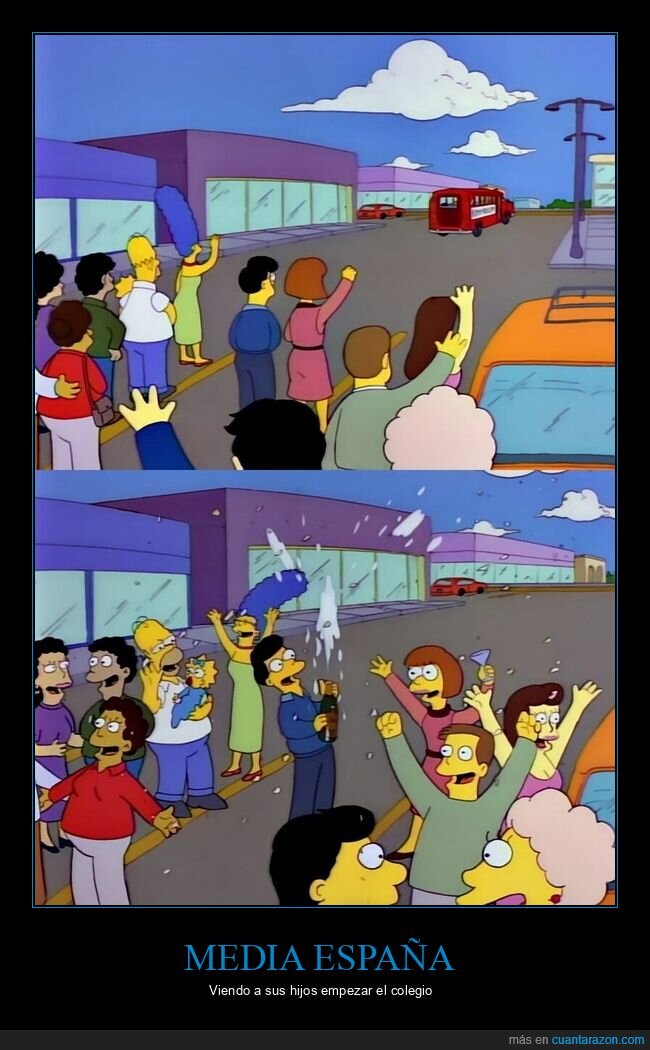 despedida,autob&uacute;s,celebraci&oacute;n,vecinos,Springfield