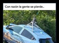 Enlace a Recalculando ruta... desde el fondo del río
