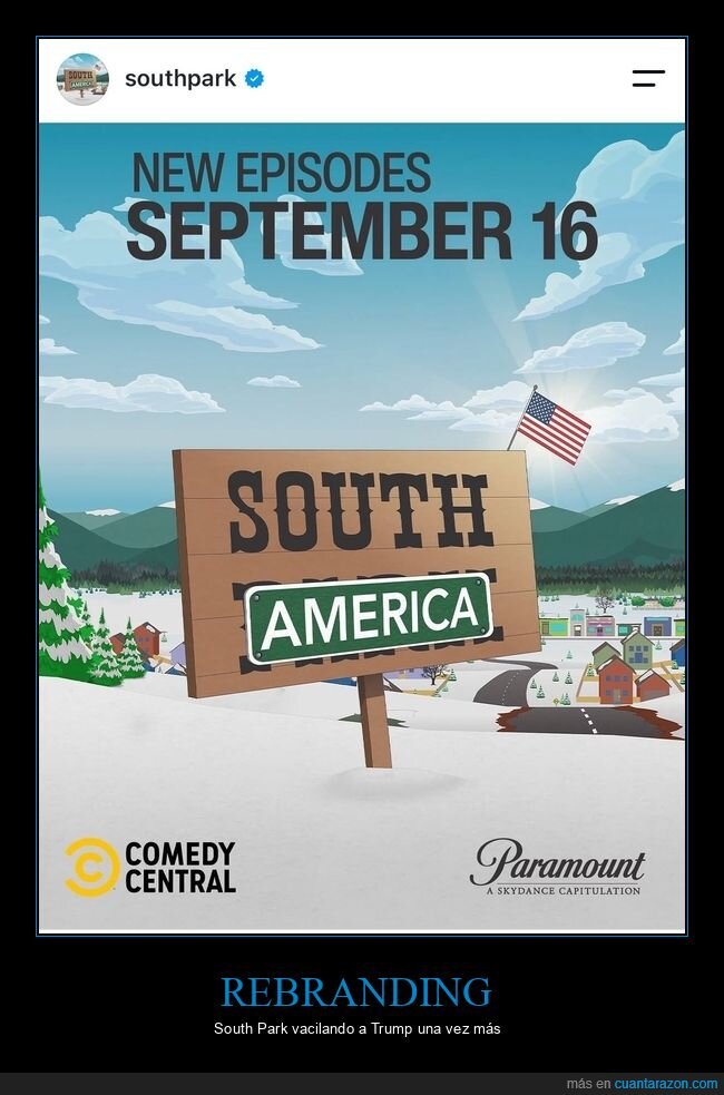 SouthPark,Am&eacute;rica,Cambio,Nombre,S&aacute;tira