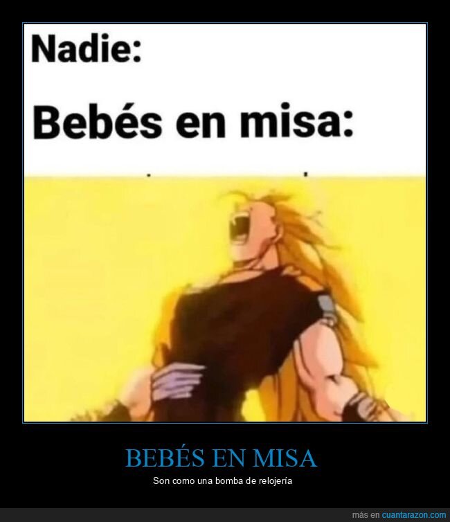 beb&eacute;s,misa,iglesia,llanto,DragonBall