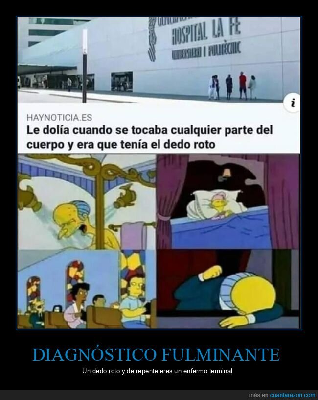 dedo,hospital,diagn&oacute;stico,exageraci&oacute;n,dolor