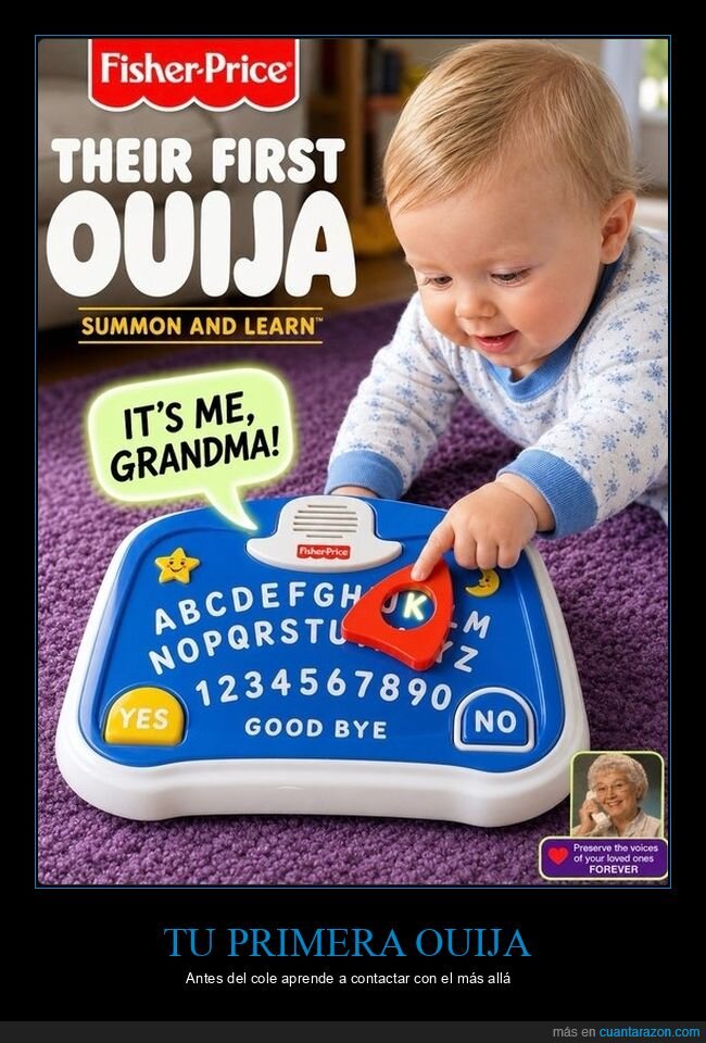 ouija,beb&eacute;,juguete,abuela,infancia