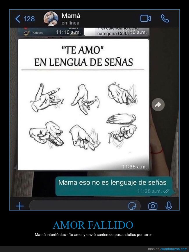 mam&aacute;,whatsapp,se&ntilde;as,malentendido,familia