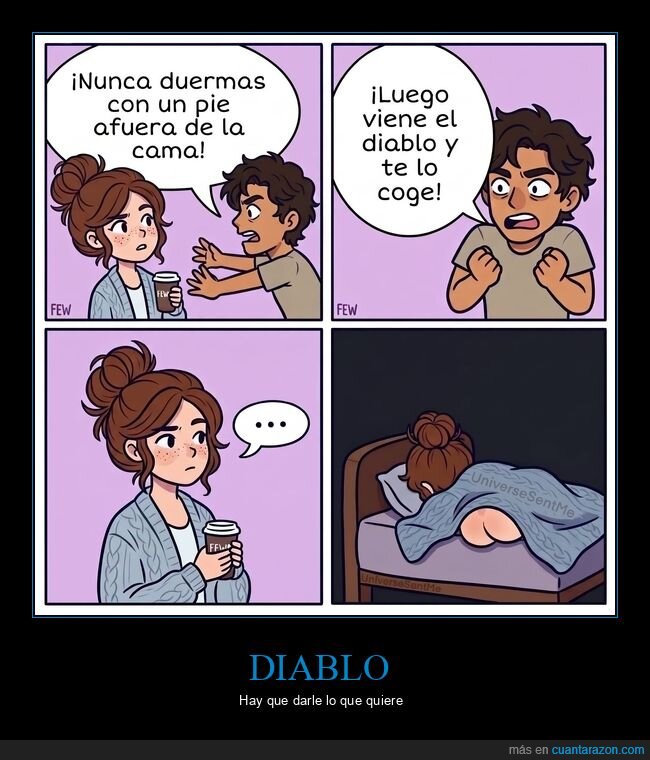 superstici&oacute;n,diablo,pareja,cama,miedo