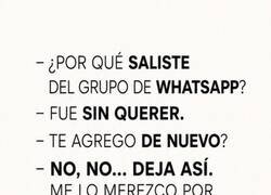 Enlace a Cuando el universo te da una salida y tú prefieres seguir sufriendo en el grupo