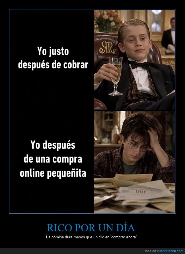 n&oacute;mina,compras,dinero,gastos,arruinado