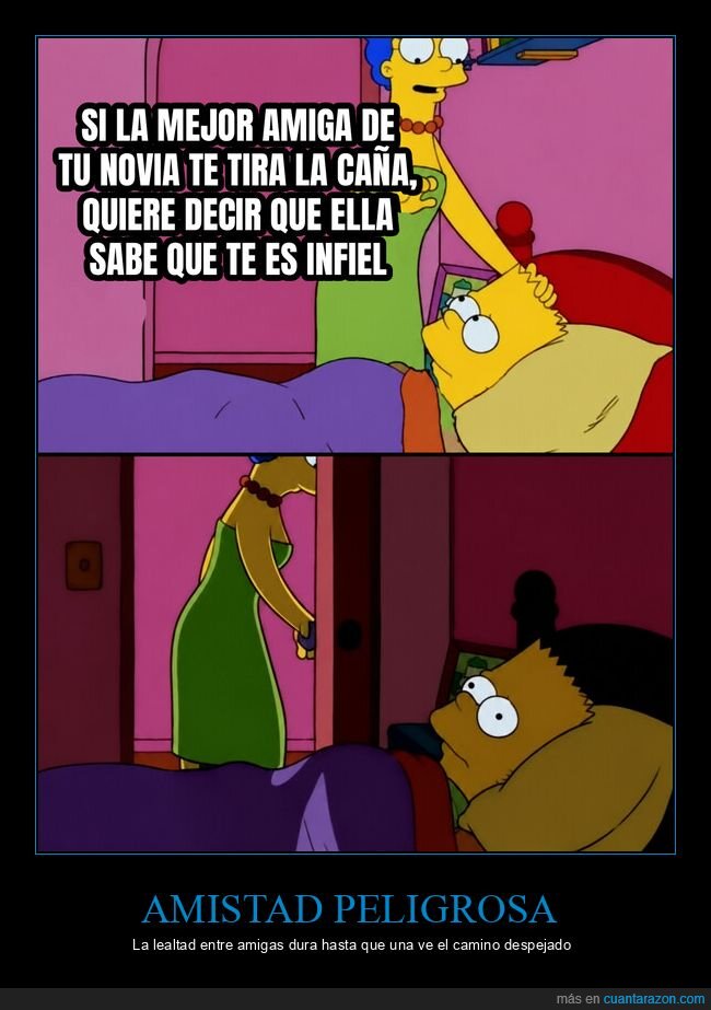 infidelidad,amistad,pareja,traici&oacute;n,simpsons