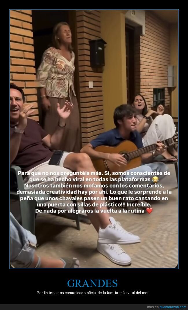 viralidad,familia,guitarra,portal,rutina
