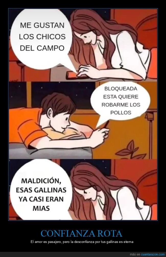 campo,gallinas,desconfianza,bloqueo,relaciones