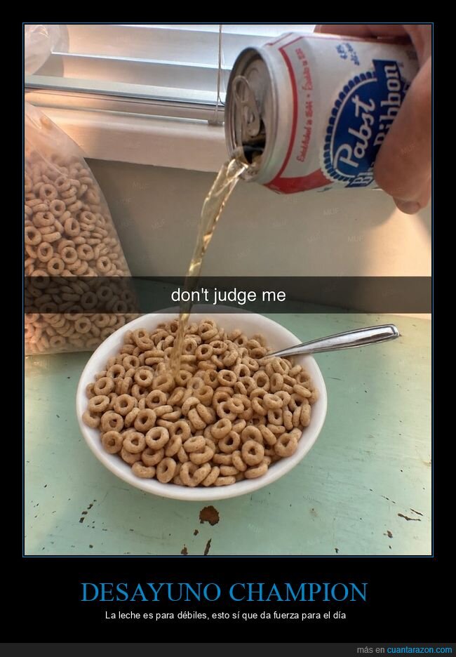 cereales,cerveza,desayuno,resaca,decisiones