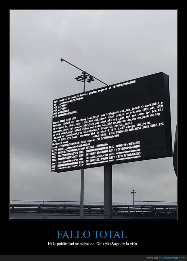 pantalla,error,kernel,publicidad,tecnolog&iacute;a