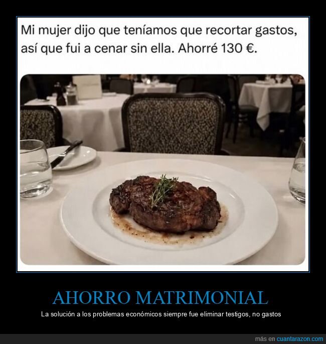 ahorro,matrimonio,restaurante,excusas,econom&iacute;a