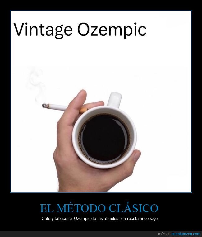 cafe,tabaco,ozempic,vintage,dieta