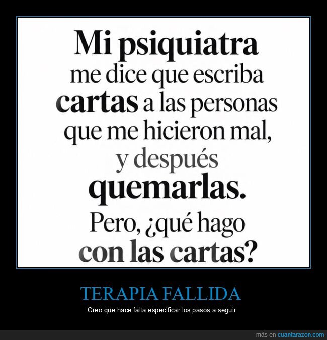 psiquiatra,cartas,terapia,venganza,quemar