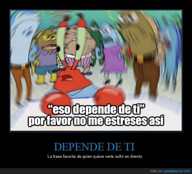 responsabilidad,presi&oacute;n,decisi&oacute;n,SpongeBob,agobio