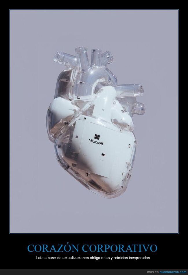 coraz&oacute;n,tecnolog&iacute;a,microsoft,actualizaci&oacute;n,dependencia