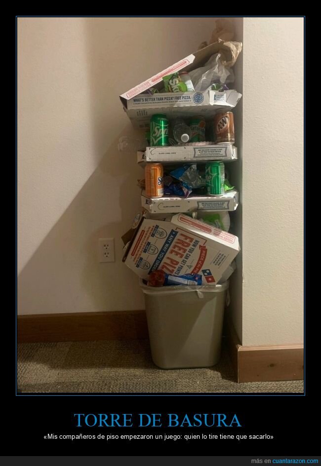 basura,pizza,torre,convivencia,acumulaci&oacute;n