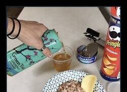 Enlace a Fish and chips con té