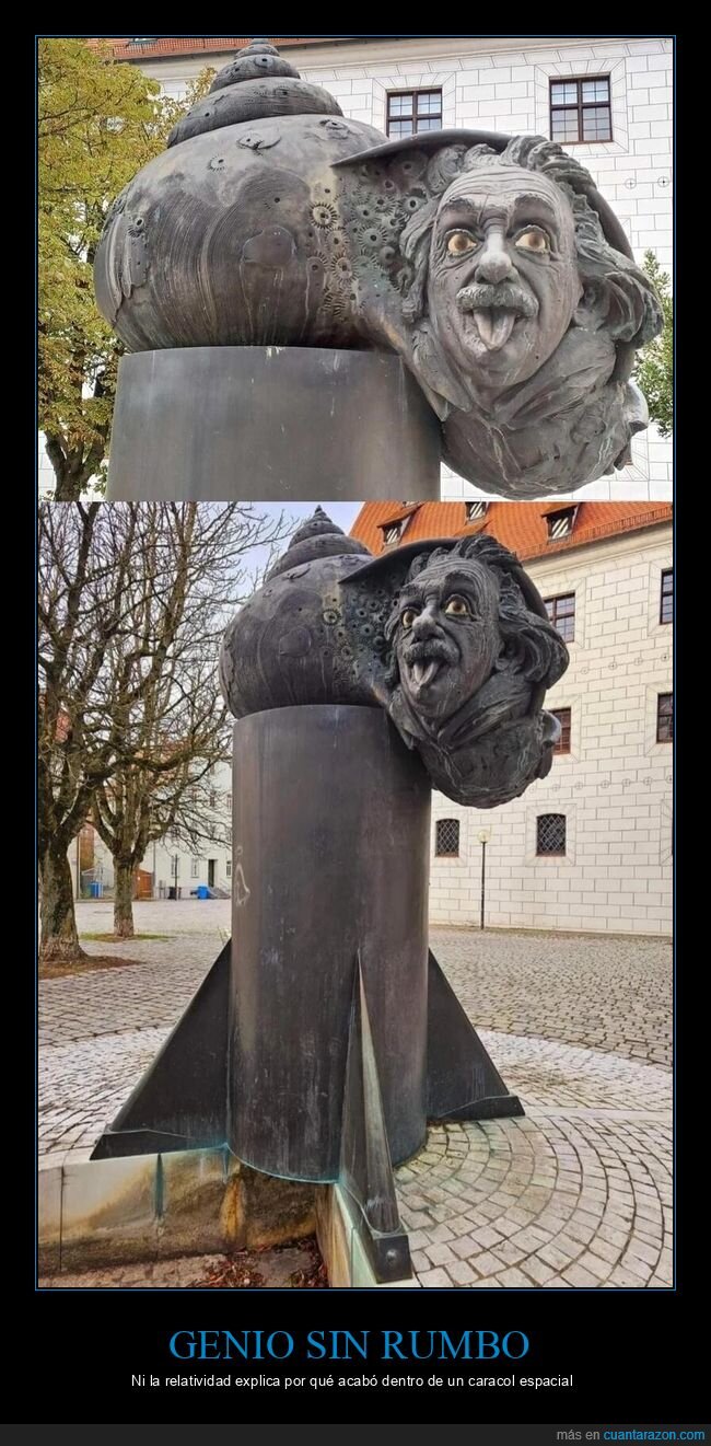 Einstein,monumento,Alemania,caracol,cohete