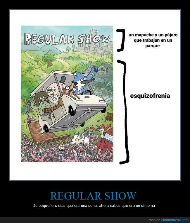 RegularShow,esquizofrenia,dibujosanimados,infancia,parque