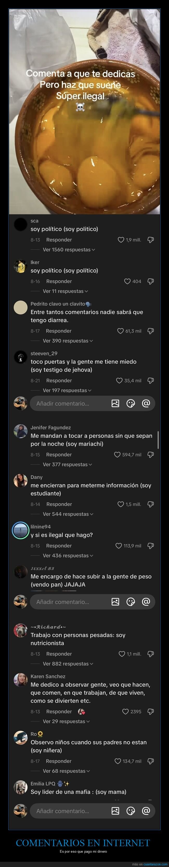 profesion,comentarios,redessociales,trabajo,confesiones