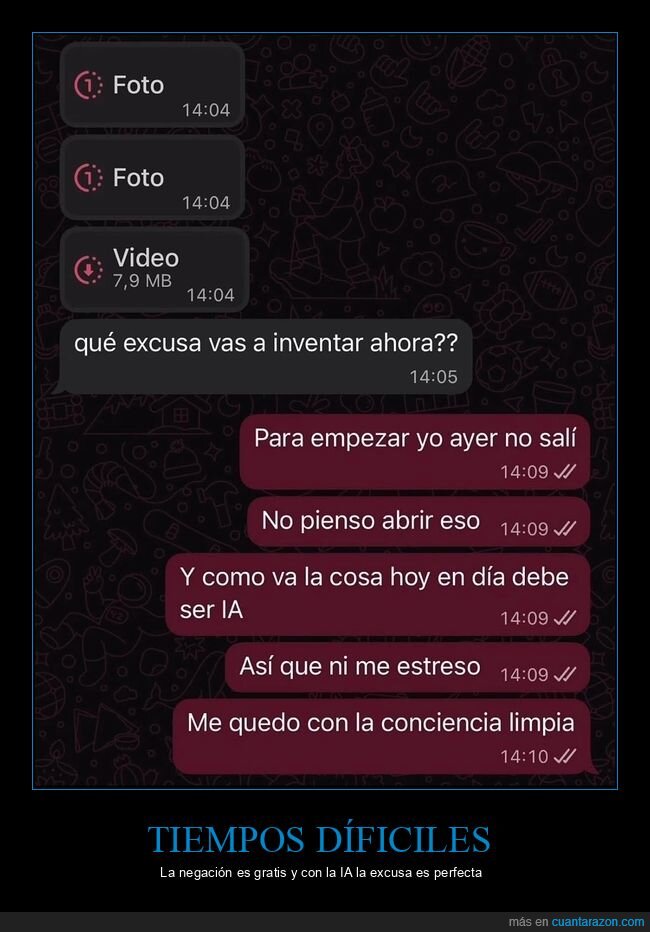 excusa,whatsapp,infidelidad,pruebas,negaci&oacute;n